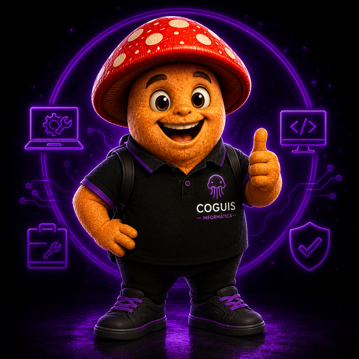 Mascote Coguis representando o Blog da Coguis Informática